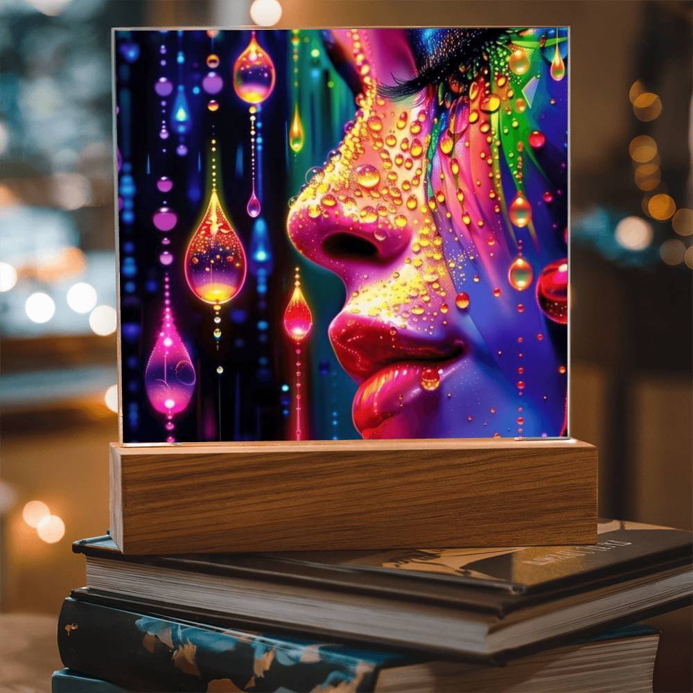 Color Rain Acrylic Plaque