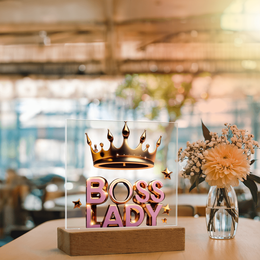 Boss Lady Acrylic Square Plaque