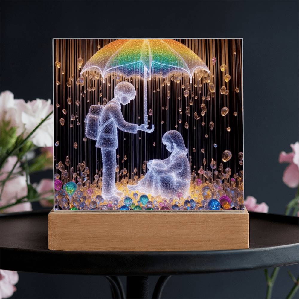 Rainfall Acrylic Plaque