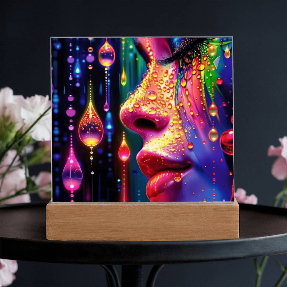 Color Rain Acrylic Plaque