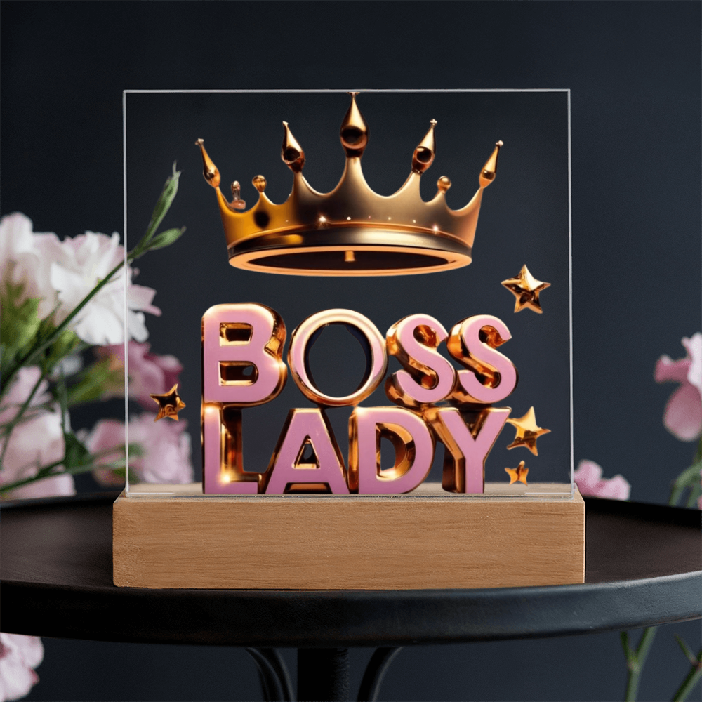 Boss Lady Acrylic Square Plaque