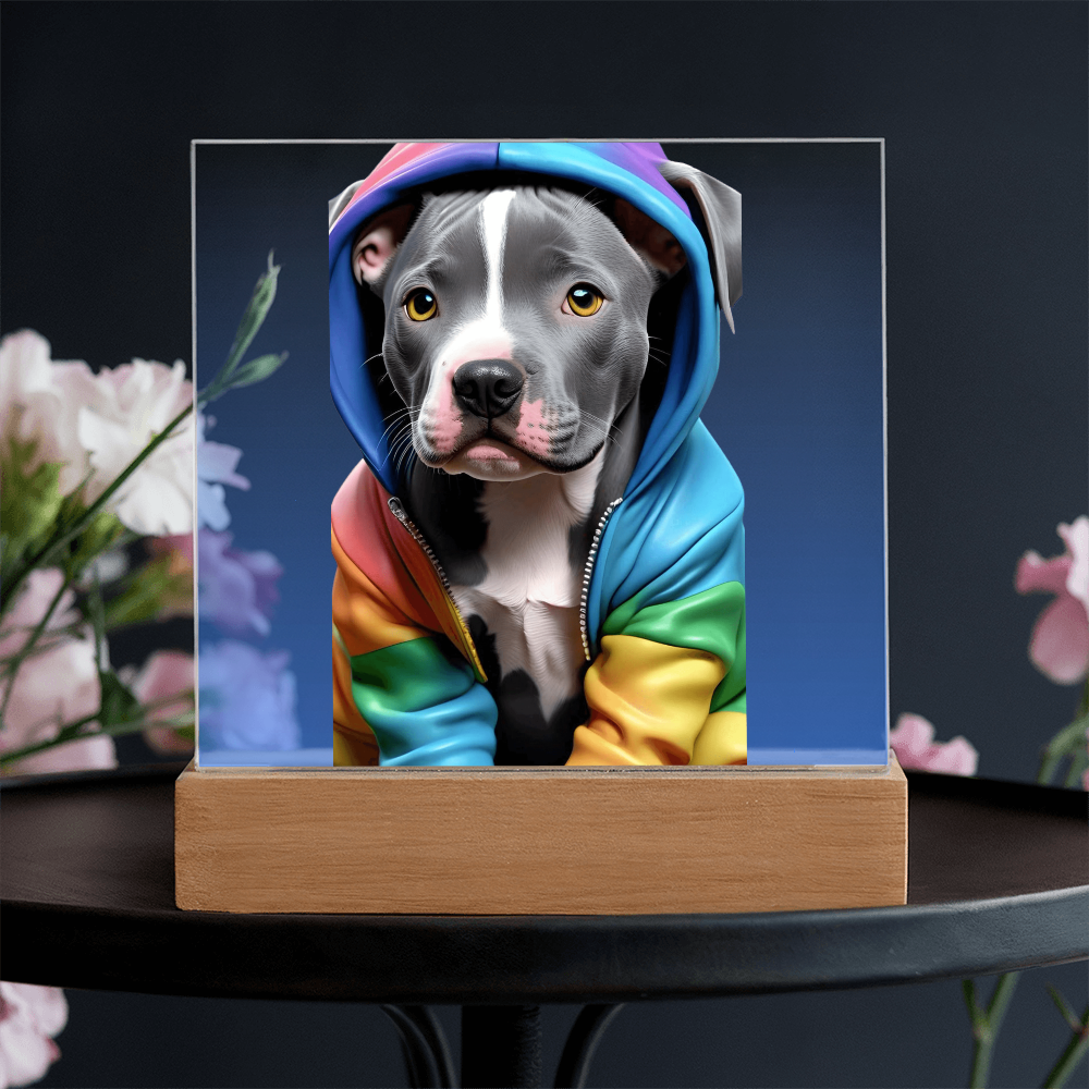 Cool Pup Acrylic Square Plaque