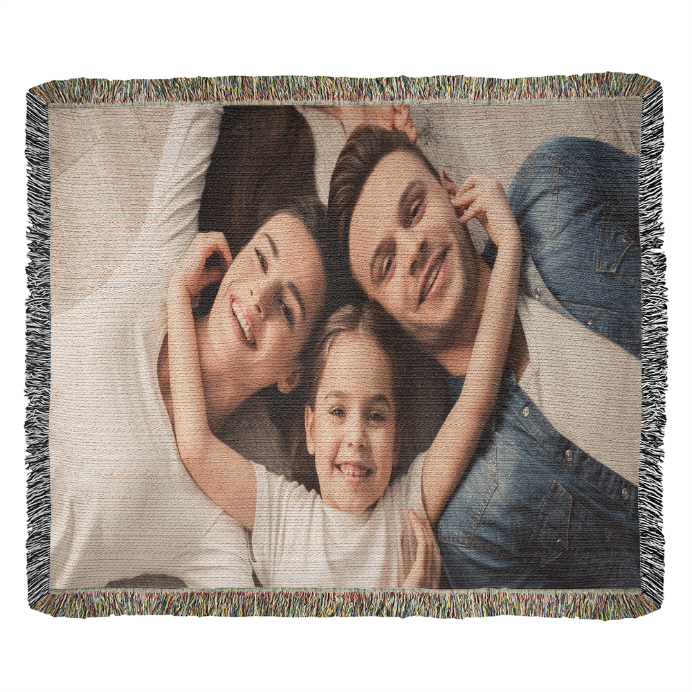 Personalized Photo Heirloom Woven Blanket (Landscape)